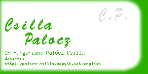 csilla palocz business card